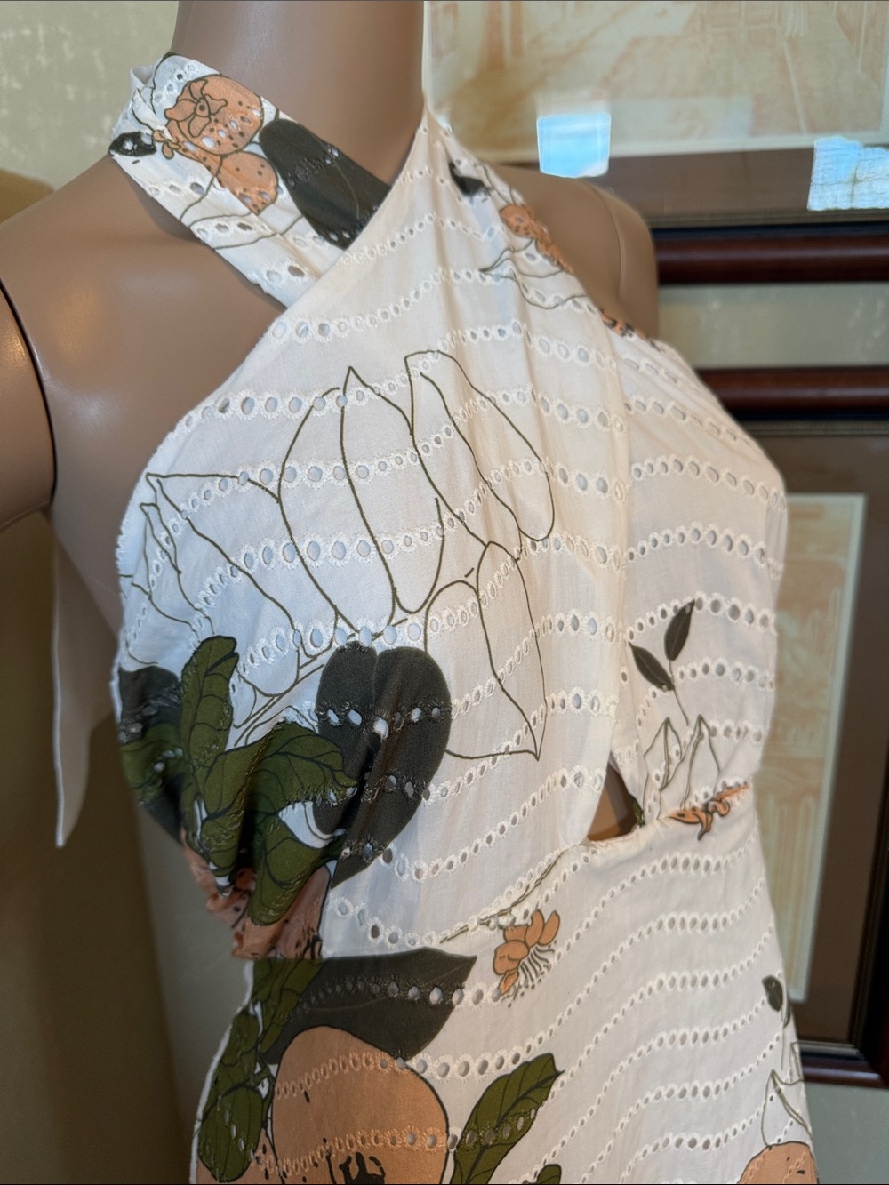 Juan D Dios Swimwear Eyelet Maxi Dress sz L - Picture 10 of 14